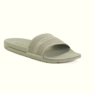 NWOT Women's Hunter Elastic Logo Slides